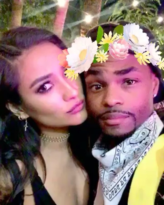 Shay Mitchell: Snapchat filter fight with @kingbach ... I won. See the ...