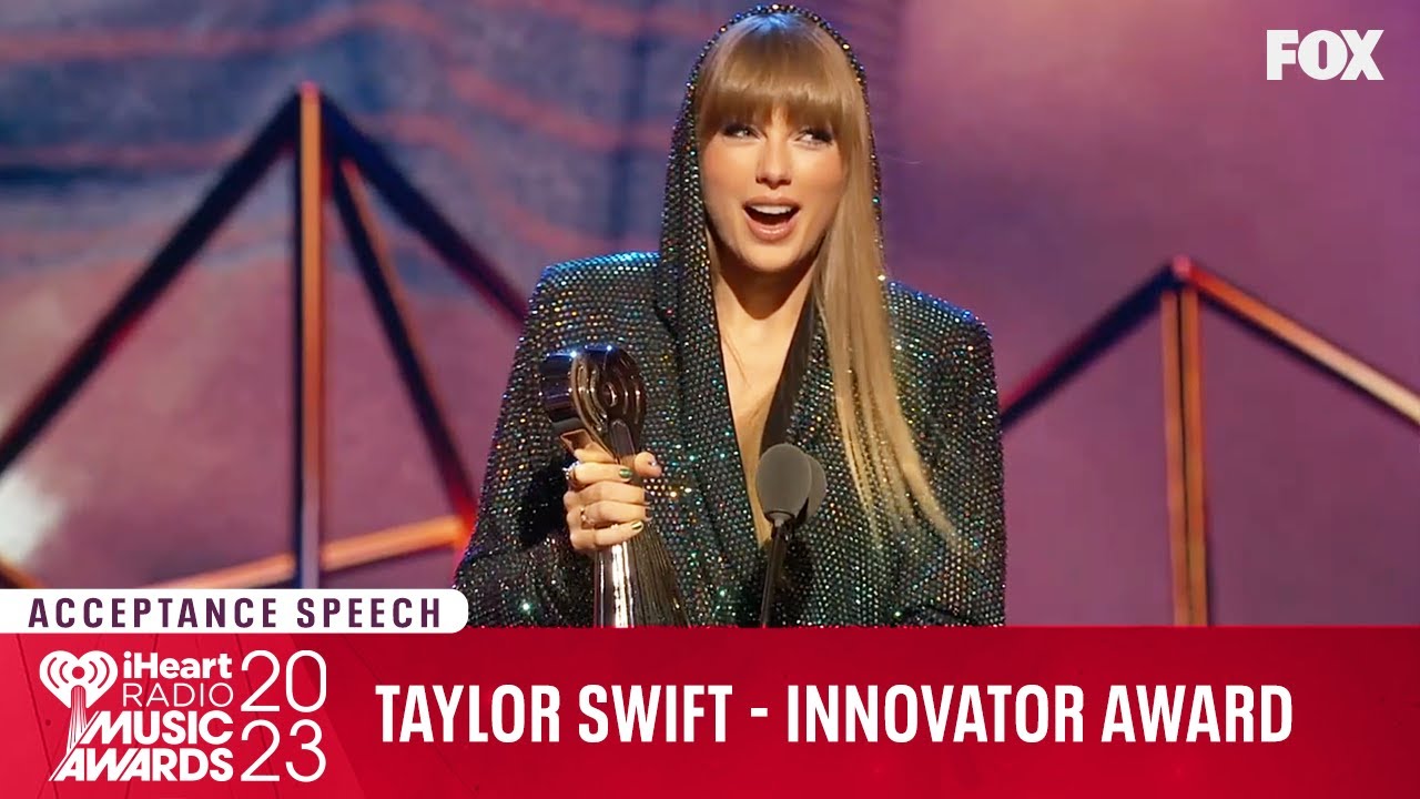 Taylor Swift Acceptance Speech - Innovator Award | 2023 iHeartRadio ...