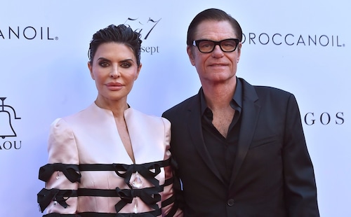 Lisa Rinna, left, and Harry Hamlin