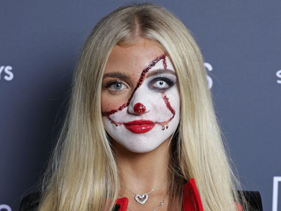 Princess Andre looks terrifying as a clown. (Getty)