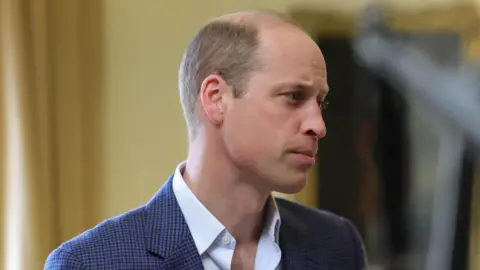 Kensington Palace A head-and-shoulders image of Prince William, in a blazer and white shirt, during an interview about homelessness