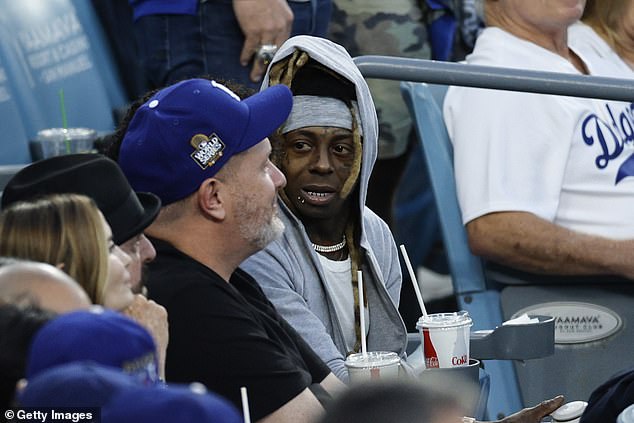 Rapper Lil Wayne was also in attendance, as he could be seen enjoying the game from the stands