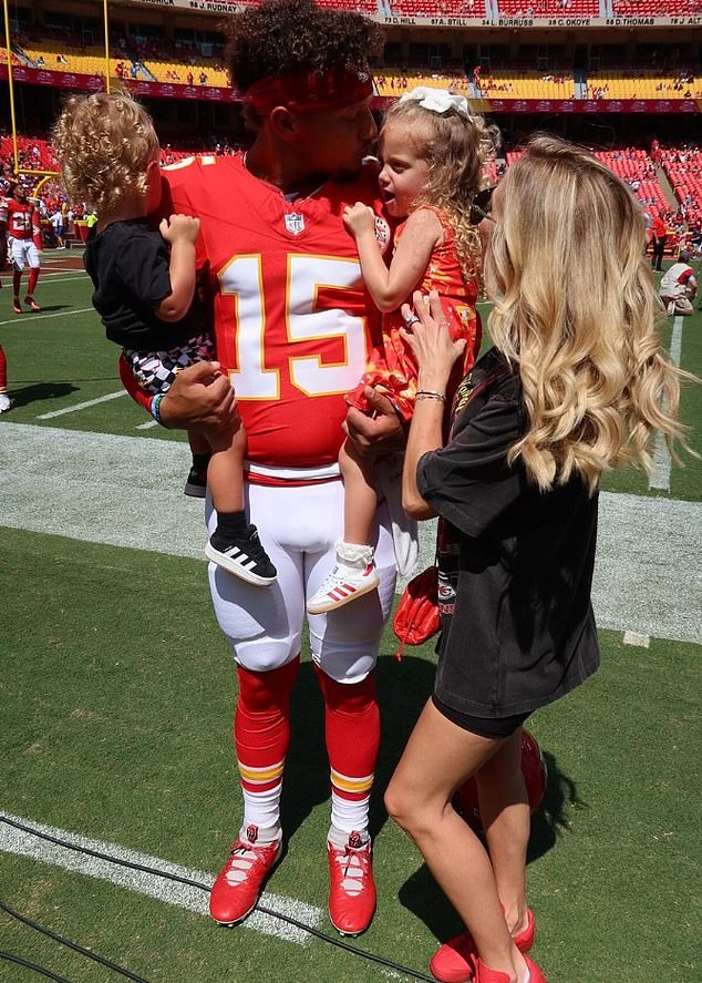 Mahomes has embraced her lifestyle as an NFL WAG alongside her soon-to-be family of five