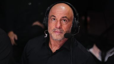 LAS VEGAS, NEVADA - SEPTEMBER 14: Joe Rogan looks on during the UFC 306 at Riyadh Season Noche UFC event at Sphere on September 14, 2024 in Las Vegas, Nevada. (Photo by Jeff Bottari/Zuffa LLC)