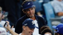 LOS ANGELES, CALIFORNIA - OCTOBER 25: Will Arnett looks on during Game One of the 2024 World Series between the Los Angeles Dodgers and the New York Yankees at Dodger Stadium on October 25, 2024 in Los Angeles, California. (Photo by Kevork Djansezian/Getty Images)