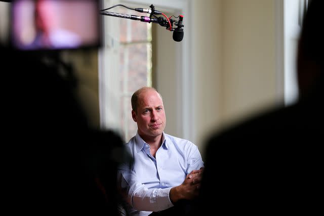 <p>Andrew Parsons/Kensington Palace/Shutterstock</p> Prince William behind the scenes filming a documentary for his Homewards program.